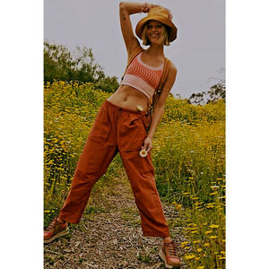 Free People Movement Fly by Night Pants Rust Red Orange Hiking Outdoor SZ Small